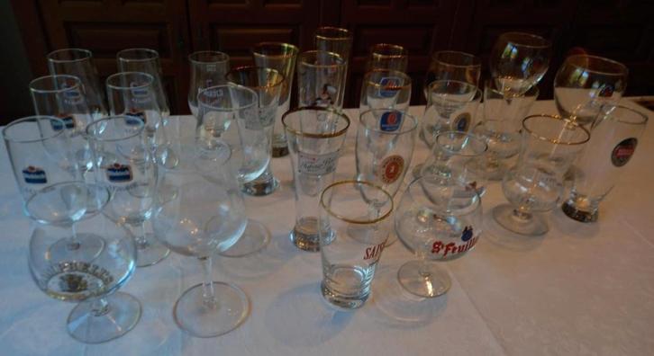 Verres à bière, à la pièce ou le lot complet, Diversen, Rommelmarktspullen, Zo goed als nieuw, Ophalen