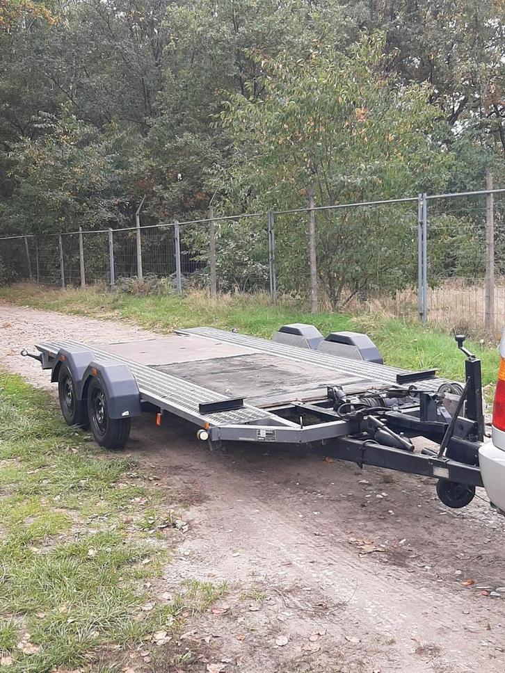 Te koop auto transporter aanhangwagen multifunctioneel., Auto diversen, Aanhangers en Bagagewagens, Zo goed als nieuw, Ophalen
