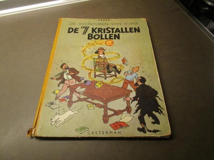 Kuifje - De 7 kristallen bollen - 1950, Boeken, Stripverhalen, Gelezen, Eén stripboek, Ophalen of Verzenden