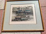 ets Boten in de haven gesigneerd Roger hebbelinck, Antiek en Kunst, Ophalen of Verzenden