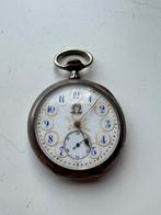 Zilveren zakhorloge Omega, Handtassen en Accessoires, Zakhorloge, 1900 tot 1930, Verguld, Ophalen of Verzenden