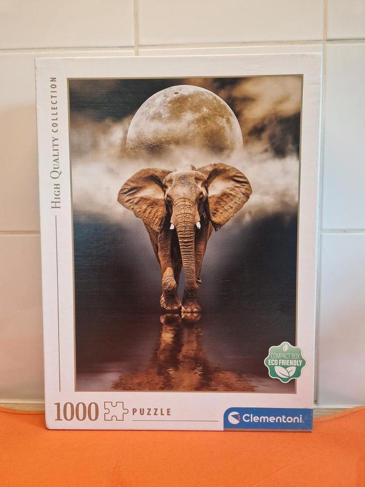 Puzzel olifant 1000 stuks, Hobby en Vrije tijd, Denksport en Puzzels, Zo goed als nieuw, Ophalen of Verzenden
