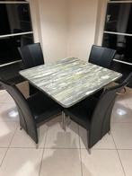 Table granit + 4 chaises, Enlèvement, Comme neuf