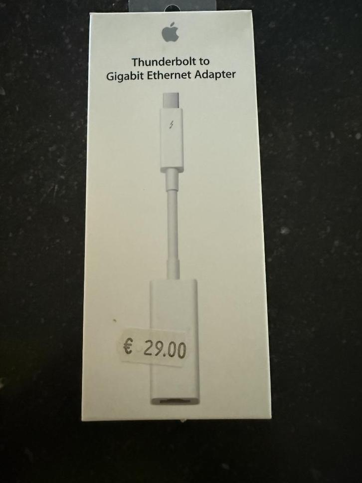 Apple Thunderbolt to Gigabit Ethernet adapter, Computers en Software, Pc- en Netwerkkabels, Zo goed als nieuw, Ophalen