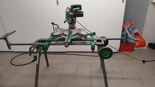 Professionele afkortzaagmachine met onderstel, Doe-het-zelf en Bouw, Gereedschap | Zaagmachines, Gebruikt, Afkortzaag, 600 tot 1200 watt