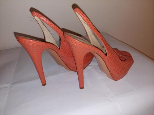 262C* Casadei - sexy sandalen van volledig zalmkleurig leer, Kleding | Dames, Schoenen, Nieuw, Schoenen met hoge hakken, Overige kleuren