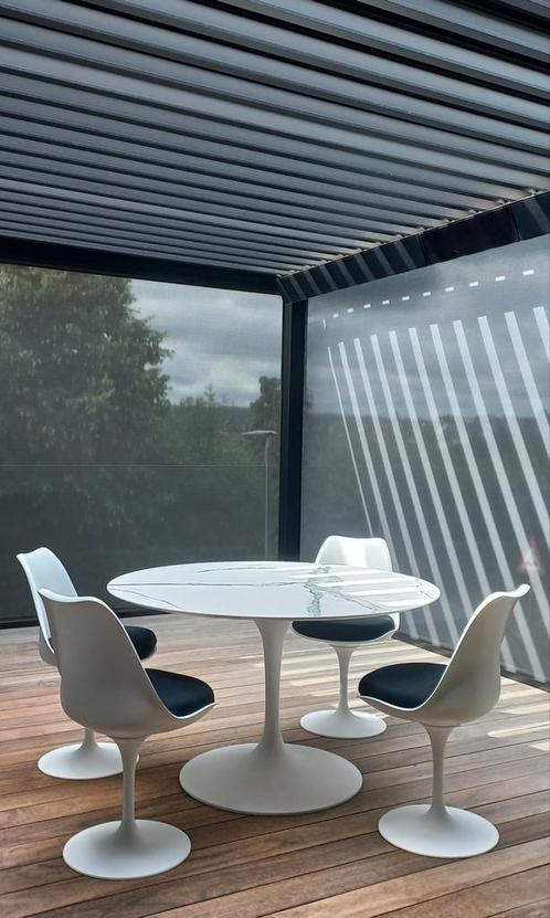 Tulipe  tafels céramique in outdoors eero saarinen stoelen, Tuin en Terras, Tuinmeubel-accessoires, Zo goed als nieuw, Ophalen of Verzenden