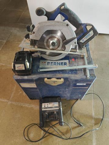 Berner cirkelzaag batterijen 18v, Enlèvement, Utilisé, Scie circulaire