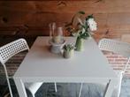 Keukentafel, Huis en Inrichting, Tafels | Eettafels, Ophalen, Zo goed als nieuw, Vierkant, Kunststof
