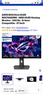 ASUS ROG Strix OLED (paar keren gebruikt), Computers en Software, Monitoren, Gaming, HD, ASUS, In hoogte verstelbaar