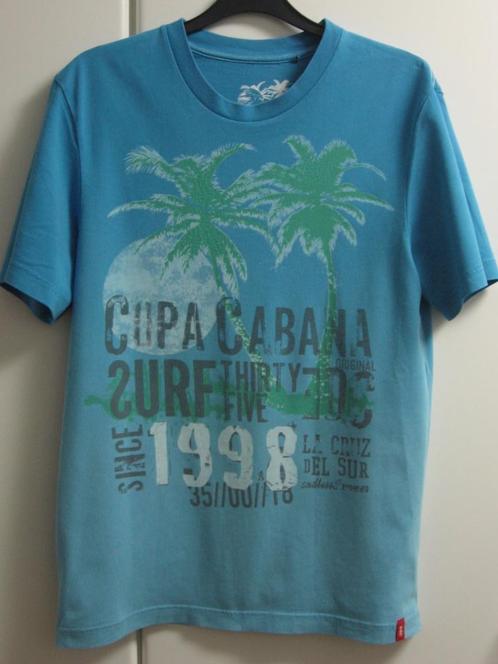 Zeeblauw T-shirt met print van EDC by Esprit, S, Kleding | Heren, T-shirts, Zo goed als nieuw, Ophalen of Verzenden