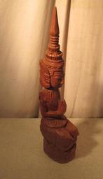 Prachtig in hout uitgesneden Oosters Beeld - 41cm, Ophalen of Verzenden