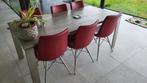Stoelen Xooon 6x rood leder, Maison & Meubles, Chaises, Enlèvement