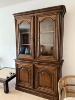 Vitrine kast, volkern eik, Huis en Inrichting, Kasten | Buffetkasten, Ophalen, Zo goed als nieuw