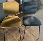 Stoelen, zwart en oker, Huis en Inrichting, Stoelen, Ophalen, Zo goed als nieuw, Overige kleuren, Stof