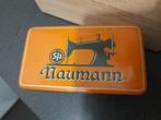 antieke blikken doos, "Naumann", naaimachine, Verzamelen, Blikken, Ophalen of Verzenden, Gebruikt, Overige, Overige merken