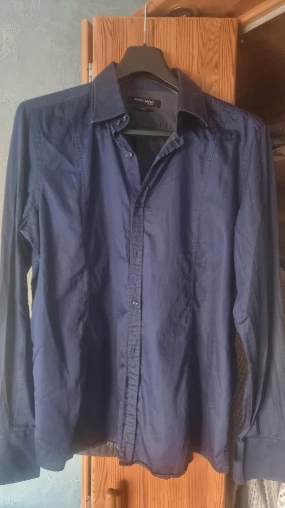 Prachtig Marciano-shirt van GUESS, Kleding | Heren, Overhemden, Zo goed als nieuw, Halswijdte 43/44 (XL), Blauw, Ophalen of Verzenden