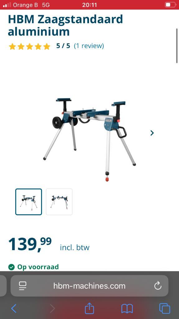 Zaagstandaard aluminium - NIEUW, Doe-het-zelf en Bouw, Werkbanken, Nieuw, Ophalen