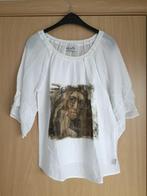 Nieuwe witte t-shirt Lalotti maat L, Manches longues, Taille 42/44 (L), Enlèvement ou Envoi, Blanc
