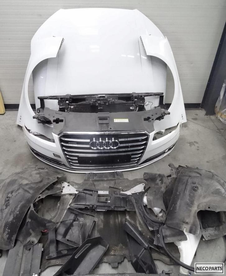 AUDI A8 D4 MATRIX LED LS9R COMPLEET VOORKOP BUMPER KOPLAMP, Auto-onderdelen, Carrosserie, Achterklep, Audi, Achter, Gebruikt, Ophalen of Verzenden