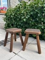 Houten krukjes, Huis en Inrichting, Krukjes, Ophalen, Zo goed als nieuw, Hout