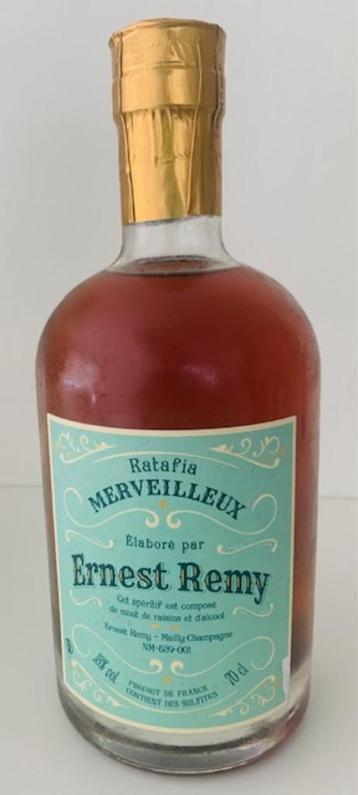 Ratafia de champagne "Merveilleux" de Ernest Rémy disponible aux enchères