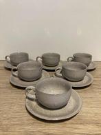 Set van 6 antieke koffiekopjes en schoteltjes, Ophalen of Verzenden