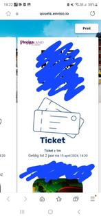Plopsaland Panne tickets, Ticket of Toegangskaart, Drie personen of meer