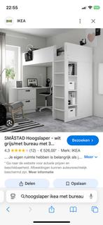 Ikea hoogslaper wit, Huis en Inrichting, Slaapkamer | Stapelbedden en Hoogslapers, Ophalen, Gebruikt, Eenpersoons, 200 cm
