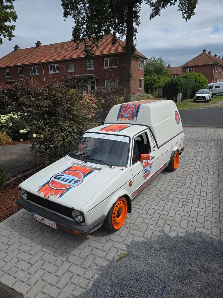 Caddy MK1 Rat Look Gulf, Autos, Volkswagen, Particulier, Diesel, Autre carrosserie, 2 portes, Boîte manuelle, Enlèvement