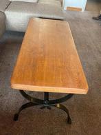 Salontafel van eikenhout en smeedijzer, Huis en Inrichting, Tafels | Salontafels, Ophalen, Minder dan 50 cm, Gebruikt, 100 tot 150 cm