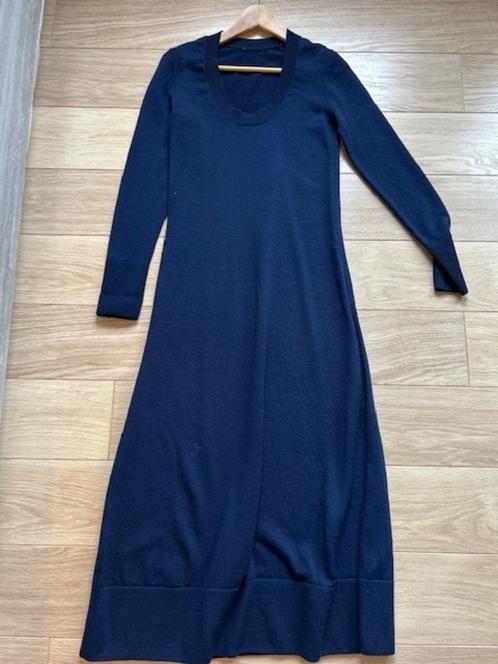 Lang blauw wollen kleed van merk Cos, Kleding | Dames, Jurken, Zo goed als nieuw, Maat 36 (S), Blauw, Onder de knie, Ophalen of Verzenden