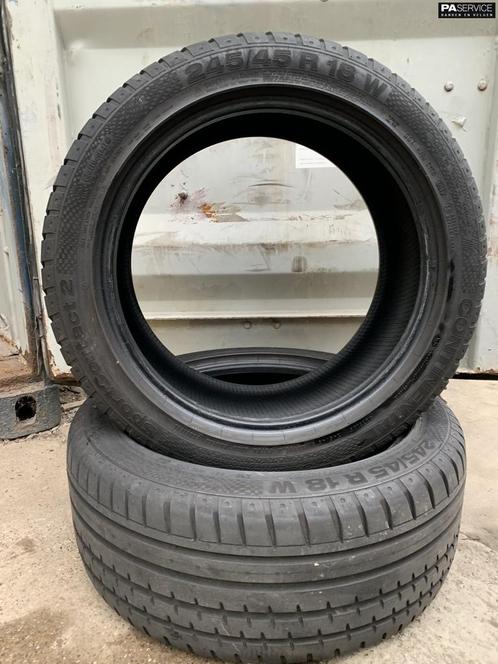 2x Continental 245 45 18 zomerbanden met 6,3 mm, Auto-onderdelen, Banden en Velgen, Banden en Velgen, Zomerbanden, 18 inch, 245 mm