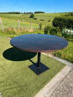 Houten tafel op voet, Tuin en Terras, Picknicktafels, Ophalen, Gebruikt, Rond