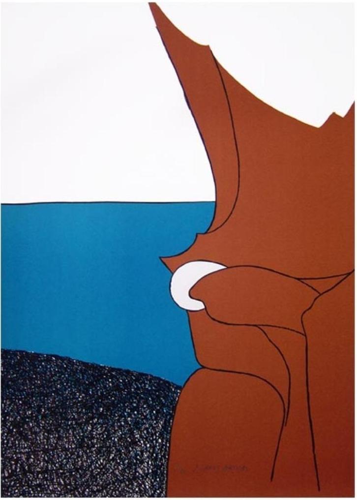 'De witte parel', litho van Juan GARDY ARTIGAS + cataloog, Antiek en Kunst, Kunst | Litho's en Zeefdrukken, Ophalen of Verzenden