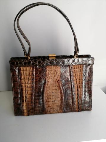 Handtas in croco leder beschikbaar voor biedingen