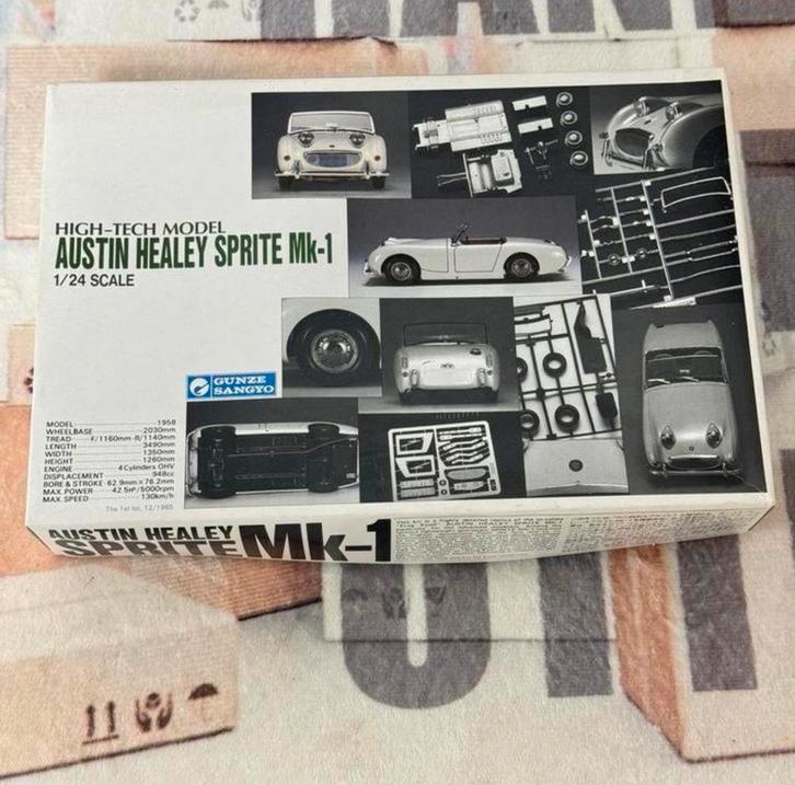 1/24 Austin Healey Sprite Mk-1 Gunze High Tech Model Kit, Hobby en Vrije tijd, Modelbouw | Auto's en Voertuigen, Nieuw, Auto, Groter dan 1:32
