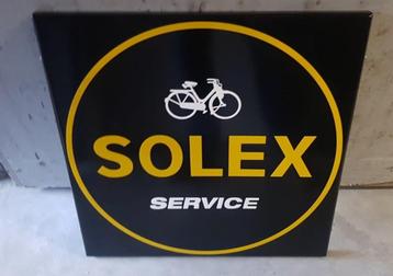 Zwaar emaille Solex service reclame bord garage motor borden