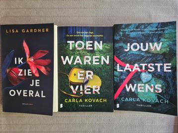 Recente thrillers (samen of apart te koop) beschikbaar voor biedingen