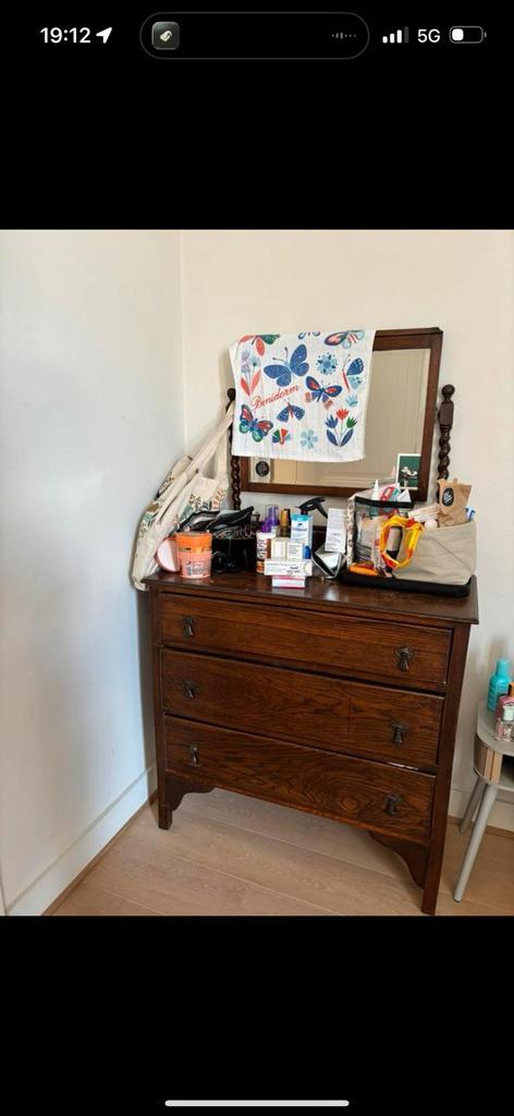 Antieke commode met spiegel, Antiek en Kunst, Antiek | Kantoor en Zakelijk, Ophalen
