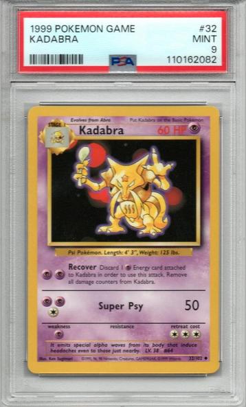 Kadabra Psa 9 Base set unlimited beschikbaar voor biedingen
