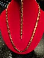 18karaat goud verguld ketting met armband Nieuw!, Ophalen of Verzenden, Nieuw, Goud, Goud