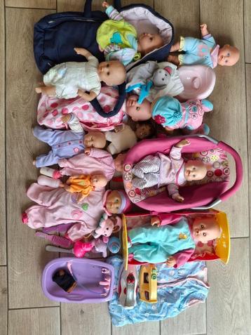 Babypoppen set met accessoires, poppenwagen en kledingGrote  beschikbaar voor biedingen