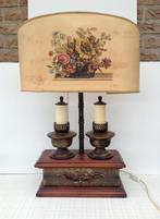 Oude vintage bouilotte-lamp als tafel- of bureaulamp, Antiek en Kunst, Ophalen of Verzenden