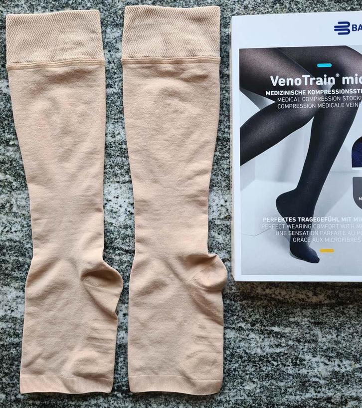 steunkous, compressiekous Veno Train micro - zie info aub, Kleding | Dames, Sokken en Kousen, Zo goed als nieuw, Ophalen