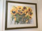 Kunstdruk "Sonnenblumenfeld" van Christa Ohland - 95 x 79 cm, Ophalen of Verzenden, Zo goed als nieuw