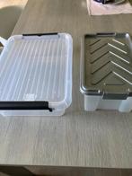 2 plastieke bakjes met deksel prima staat de 2 st voor 1 eur, Diversen, Rommelmarktspullen, Ophalen, Zo goed als nieuw