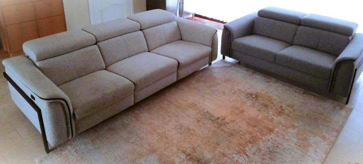 3-zit bank met relax + 2-zit van Henders&Hazel, Huis en Inrichting, Zetels | Complete zithoeken, Zo goed als nieuw, Metaal, Stof