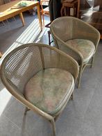 2 fijne en gezellige Monet zeteltjes, Huis en Inrichting, Ophalen, Eenpersoons, Minder dan 75 cm, Riet of Rotan