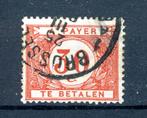 (B) TX35 gestempeld 1922 - Dik gekleurd cijfer op witte acht, Postzegels en Munten, Ophalen of Verzenden, Gestempeld, Gestempeld